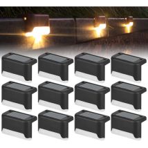 Lampe de clôture solaire étanche, lumière de pont solaire, lampe d'escalier, lampes solaires de jardin LED IP65 pour clôtures d'escalier de patio