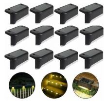 Lampe de clôture solaire étanche, lumière de pont solaire, lampe d'escalier, lampes solaires de jardin led IP65 pour clôtures d'escalier de patio