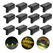 Lampe de clôture solaire étanche, lumière de pont solaire, lampe d'escalier, lampes solaires de jardin led IP65 pour clôtures d'escalier de patio
