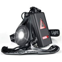 Denuotop - Lampe de course à pied, rechargeable par usb, étanche, légère pour la course, angle d'éclairage réglable, lumière parfaite pour le