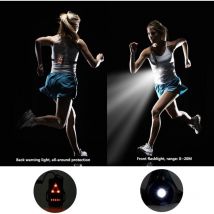 Lampe de Course à Pied, Lampe de Corps Rechargeable par usb à 3 Modes avec feu arrière et Sangle réglable pour Les Coureurs de la Nuit Joggers