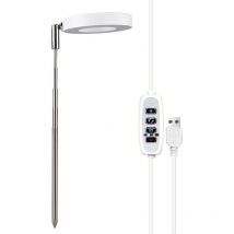 Lampe de culture LED à spectre complet pour plantes d'intérieur, lumière de croissance réglable en hauteur avec 3 niveaux de luminosité, minuterie
