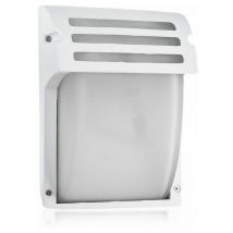 Applique led avec douille E27 (Max 60W) Couleur Blanc Verre Satiné IP44