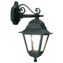 Sovil – Lampe de jardin carrée noire – Luminaire d'extérieur – Hauteur 42 cm, Aluminium, E27, IP43