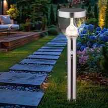 Lampe de jardin solaire avec détecteur de mouvement, lampe de chemin, lampes de jardin solaires d'extérieur avec détecteur de mouvement, piquet de