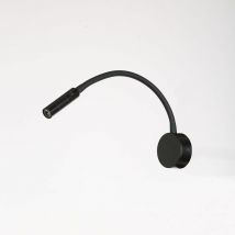Linghhang - Lampe de lecture noire, lampe à col de cygne flexible led 3W 3000K lampe de lecture murale 240V avec interrupteur pour chambre salon
