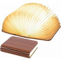 Ensoleille - Lampe de livre led, lampe de table led en noyer, veilleuse usb, lampe de livre rechargeable, lumière d'ambiance, lampe de livre