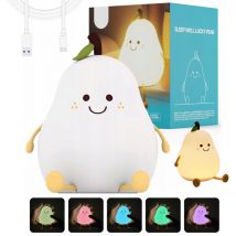 Lampe de nuit en SILICONE en forme de POIRE. Lampe poire pour enfant.