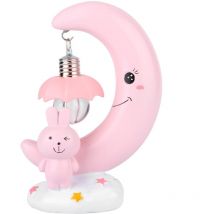 Lampe de nuit innovante en forme de lune avec dessin animé mignon et décoratif pour la maison, cadeau d'anniversaire