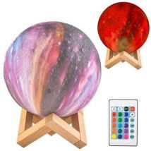 Lampe de nuit lune 15cm 16 couleurs