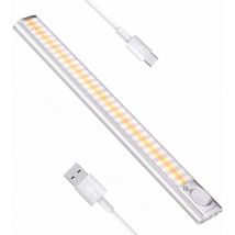 Lampe de Placard 160 led Sans Fil, Reglette Led Cuisine, Eclairage led Cuisine Sous Meuble, Lampe à Détecteur de Mouvement Veilleuse Charge usb pour