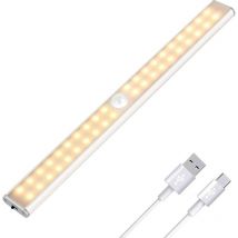 Beijiyi - Lampe de Placard 40 LEDs, Eclairage Placard Détecteur de Mouvement, Reglette Led Rechargeable usb, 4 Modes d'Éclairage, Lumière de Placard,