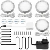 Jalleria - Lampe de Placard led Éclairage, spot led Intérieur, Rond Ultra slim Blanc Chaud 3000K, pour Salle de Bain, Toilette, Cuisine, Salon,
