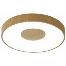 Mantra - Plafonnier design, Lampe de plafond Coin led Bois en Plastique