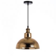 O91 - Lampe de plafond Kutno doré 26x26x16cm