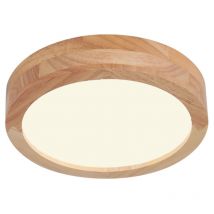 Stoex - Lampe De Plafond Led Modernes Luminaire Plafonnier D'Intérieur Ronds 20CM Plafonnier En Bois Pour Couloir, Cuisine, Salon, Blanc Chaud
