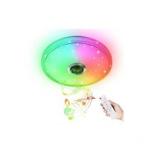 Plafonnier led 36 w plat rvb à intensité variable avec télécommande ou i-link Application Contrôle Lampe Plafonnier Plafonnier réglable Ciel étoilé