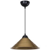 Iperbriko - Lampe de plafond Sava ASZ1619 avec abat-jour en métal bronze H48xL28.