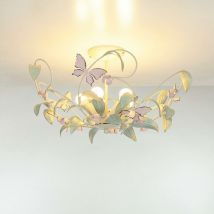 Licht-erlebnisse - Lampe de plafond summer Ø64 cm - Blanc, rose