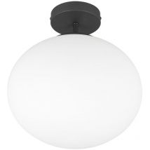 Trio - Plafonnier design, Lampe de plafond verre et métal Fomento Noir en Verre
