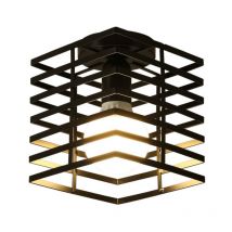 Norcks - Lampe De Plafond Vintage Plafonnier D'Intérieur En Métal Luminaire Plafonnier Rétro Noire, Pour Salle à Manger, Salon, Balcon, E27