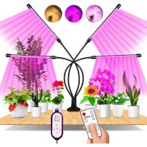Soekavia - Lampe de plante, 80 led Lampe de croissance à 360 ° Éclairage horticole avec lampe de culture à spectre complet à 4 têtes avec minuterie