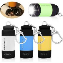 Kinsi - Lampe de poche 4 pièces Mini lampe de poche, usb Rechargeable, étanche à l'eau