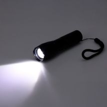 Lampe De Poche Led En Aluminium 12,5 Cm, Avec Zoom, 3 X Aaa (non Inclus), Noir, 125 X 30 X 30 Mm