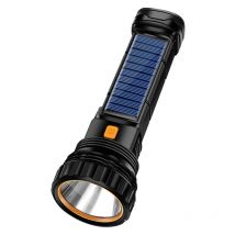 Ahlsen Lampe de poche led multifonction solaire/rechargeable de 1000 lumens, avec lumière stroboscopique d'urgence