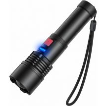 Lablanc - Lampe de Poche led Rechargeable USB-3000 Lumens, Lampe Torche Zoomable-Lampe Torche led Ultra Puissante Lampe Tactique-Torche Étanche
