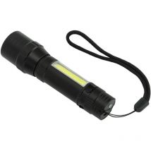 Jeffergarden Lampe de Poche Rechargeable, Lampe de Poche en Métal Haute luminosité à 4 Modes avec Lumière Latérale COB pour Camping d'urgence en