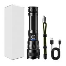 Lampe de poche rechargeable, lampes de poche tactiques 2000 lumens élevés, lampes de poche usb c lumineuses, lampes de poche portables pour le