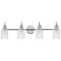 Quoizel – Applique murale salon et entrée Chrome poli IP44 – Acier, Verre, 4 lampes G9, 23,7 cm x 81,3 cm