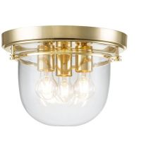 Elstead Quoizel Whistling Plafonnier Semi-encastré Bowl Laiton Poli, Ip44
