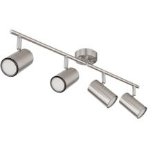 Lampe de salon plafonnier plafonnier spot métal chromé l 60 cm 4 flammes