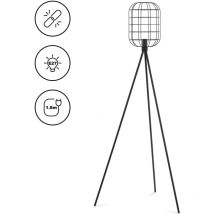 Uniprodo - Lampe de salon sur pied abat-jour à grille ouverte 40 w hauteur 163 cm - Luminaire