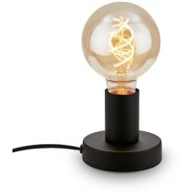 Brilo - Lampe De Table Ner Leuchten Teepu, 10 W, Ip20, Noir, Métal, Excl. 1x E27, Ø 10 Cm
