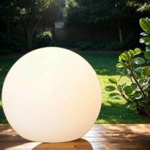 Licht-erlebnisse - Lampe de table ø 30 cm cm large 26,5 cm blanc E27 rond lumière blanc chaud 2700 k 600 lm