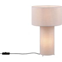 Trio Leuchten - Lampe design, Lampe de table 40 cm bale Gris en Fabric, trio