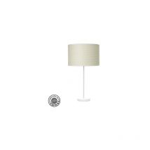 Fabrilamp - Lampe de table Alto Moda 1xe27 blanc/roseau blanc 63x30x30 Cm