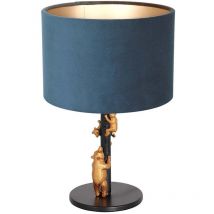 Steinhauer - Lampe de table lampe de chambre lampe de bureau lampe de chevet velours bleu
