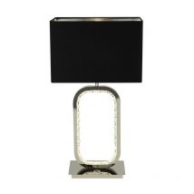 Searchlight - Lampe de table Aura Chrome avec support 1x E27 et base led avec détail en verre cristal