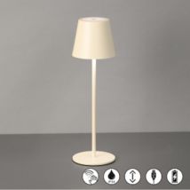 Lampe de table autonome rechargeable beige - Fischer & Honsel - Viletto