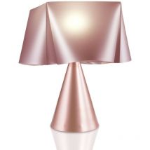 Linea Zero - Lampe de Table Cône en Métal Rose en Plastique Cm. 28x32h