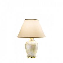 Kolarz - giardino - Lampe de table Lifestyle Fabric Tapered Shade Or poli, 1x E27
