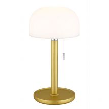 Lampe de table en bambou Lampe de table laiton Lampe LED de salon IP44 Lampe d'appoint, 1,5W 80lm blanc chaud, blanc neutre, blanc froid, DxH 15 x 28