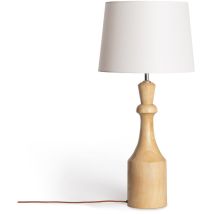 Iluzzia - Lampe À Poser En Bois Marala Vieux Blanc