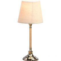 Lampe de table Ethan argentée et Beige 40 cm