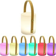 Lampe de Table Extérieure Gradable rgb Lampe de Table Sans Fil 8 couleurs Portable Lampe de Table pour Exterieure Jardin salon Terrasse Lanterne