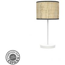 Fabrilamp - Lampe de table Fashion 1xe14 blanc/roseau foncé 42x17x 17 Cm